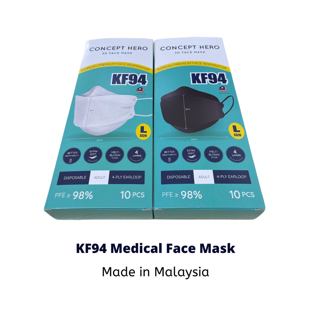 Kf94 Medical Face Mask, CONCEPT HERO, MADE IN MALAYSIA Shopee Malaysia