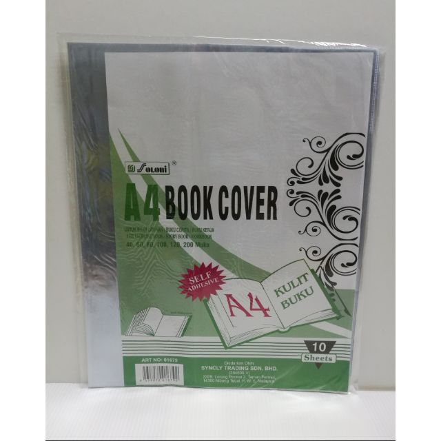 THICK PVC BOOK COVER BRAND SOLONI SIZE A4 10sheetsperpack Shopee