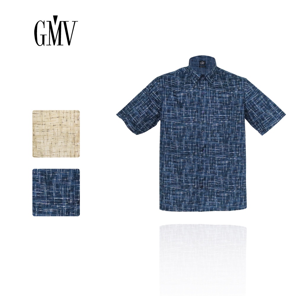 GMV Men's Short Sleeve Printed Jacquard Shirt - GM42906B221