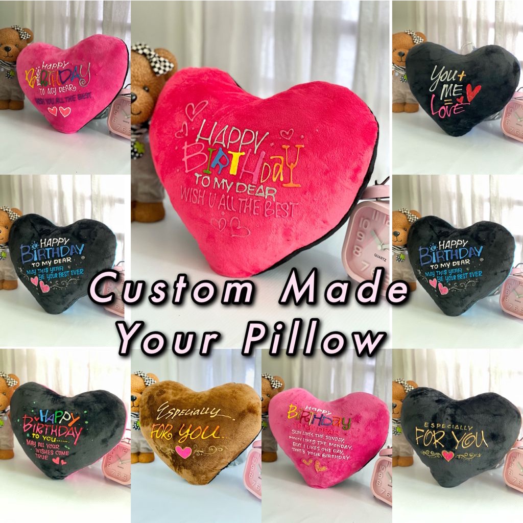 LOVE SOFT PILLOW + Handwriting|BANTAL ISTIMEWA BERTULIS/CENDERAHATI/customized gift/hadiah pengantin/IBU/Nurses/Guru