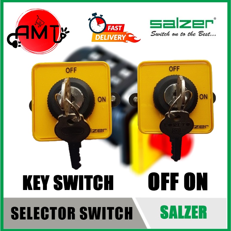 SALZER KEY ON OFF 16A SELECTOR SWITCH ISOLATOR 1P 2P 3P 4P 5P 6P