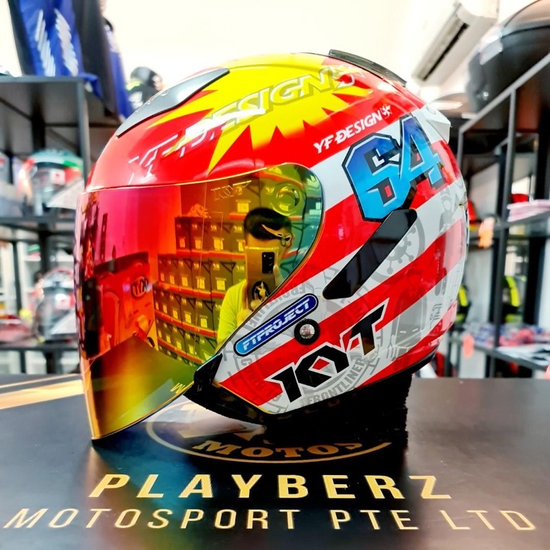 (ORIGINAL KYT) Helmet Kyt merdeka 64 Hellcat Design 2021 Free Gift Gshock Limited Offer Shopee