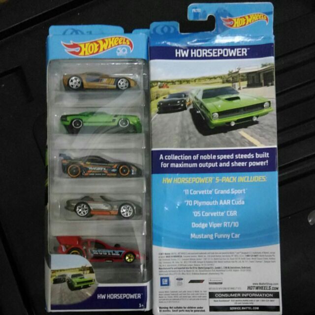 hot wheels 5 pack 2018