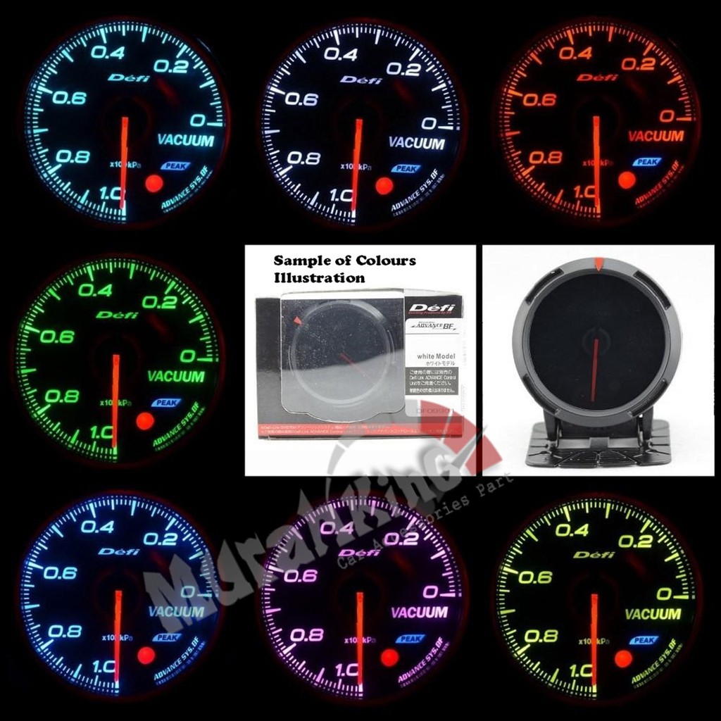 DEFI ADVANCE BF 7 Color Car Gauge Water, Turbo, Tachometer, Volt