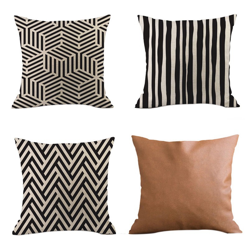 Pack Of 4 Cushion Throw Pillow Covers Linen Pu X 18 Inch Ikea