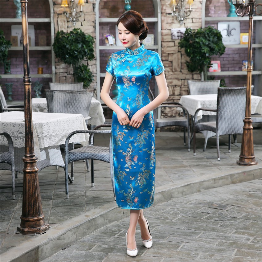 traditional chinese dress blue