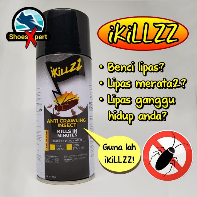 iKILLZ insect repellent pembunuh lipas dan serangga dalam kereta pest