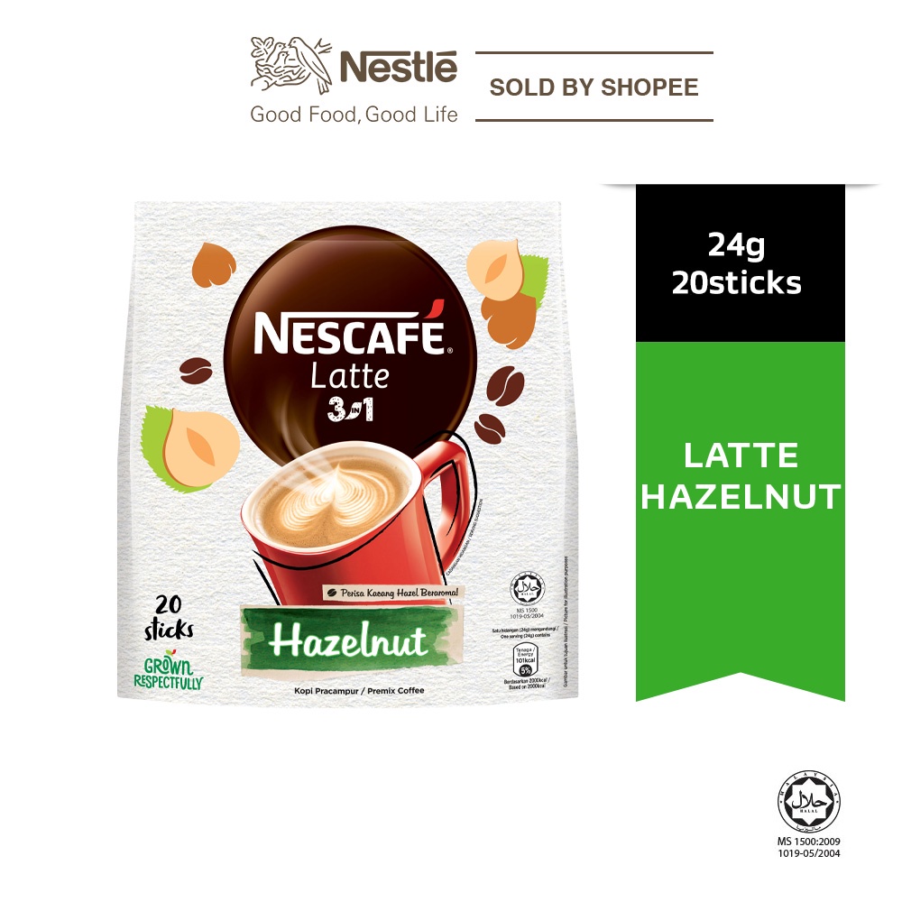 NESCAFE Latte Hazelnut (20 x 24g) Shopee Malaysia