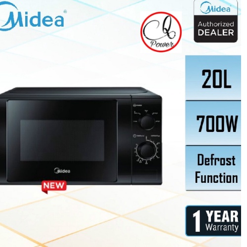 Midea Microwave MM720CGE/MM720CGE  BLACK/WHITE  20L Microwave Oven