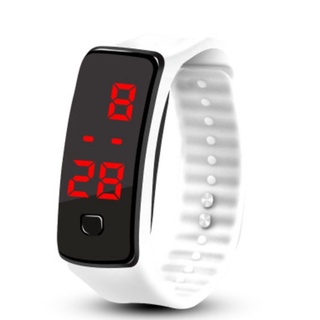 Image of Digital LED Display Sports Jelly Silicone Band Men Women Wrist Watch watches