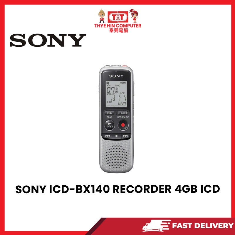 SONY ICD-BX140 RECORDER 4GB ICD (DELIVER BY MELAKA &SEREMBAN) | Shopee ...
