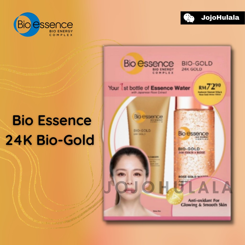 Bio Essence 24k Bio Gold Rose Gold Water 100ml Radiance Cleanser 100g Combo Set Shopee Malaysia