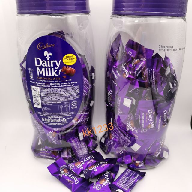 Cadbury Dairy Milk Neap Chocolate Jar 100pcs Shopee Malaysia