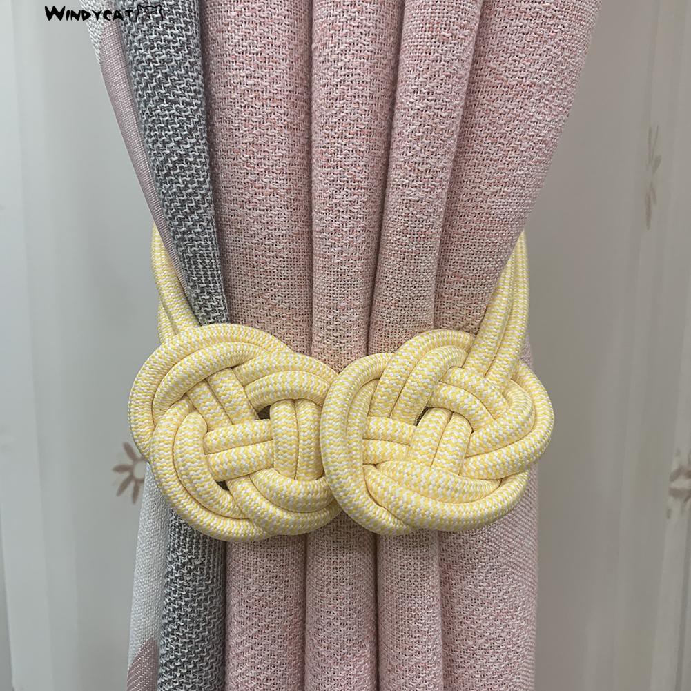Home Kitchen White Homyl Pack Of 2 Rope Curtain Tie Backs Hand