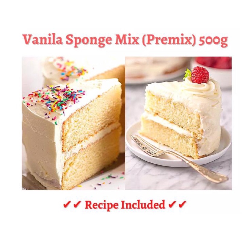 Vanilla Sponge Cake Premix 香草蛋糕预拌粉 500g Tepung Segera Kek Span Tepung Kek Sponge Repacking 7354