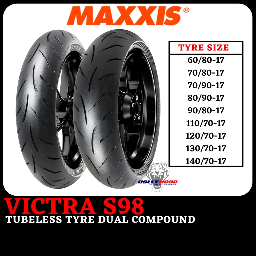 MAXXIS VICTRA S98 F1 17' TUBELESS TYRE RACING DUAL COMPOUND FOR LC135 ...