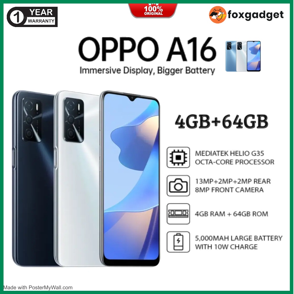 OPPO A16 (4GB RAM + 64GB ROM ) /OPPO A16K (3GB RAM + 32GB ROM