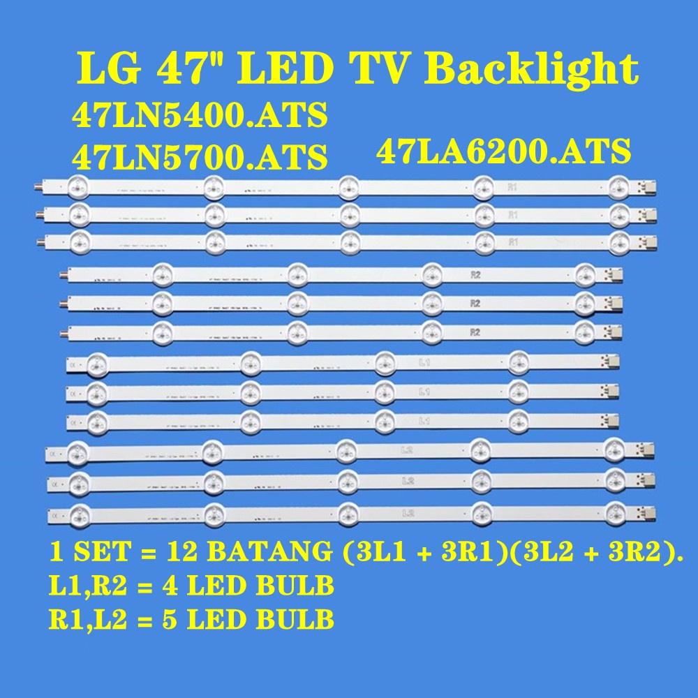 47LN5400 / 47LN5700 / 47LA6200 LB 47 INCH LED TV BACKLIGHT ( LAMP TV