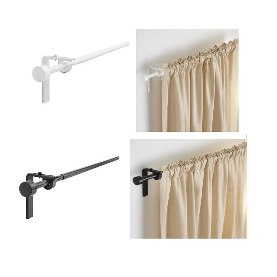 Ikea Racka Curtain Rod Full Set 120 210cm Rod Langsir Shopee