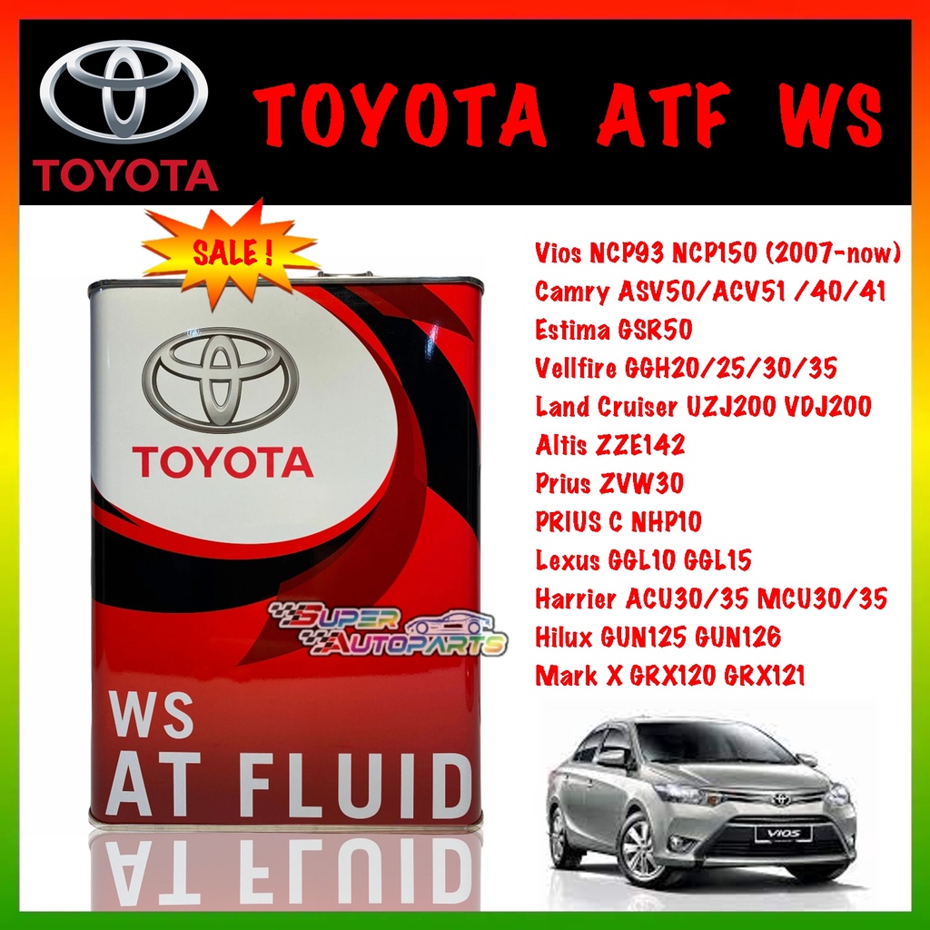 Toyota WS ATF Automatic Transmission Fluid 0888602305 Toyota Gear Oil Vios NCP93 NCP150 Camry