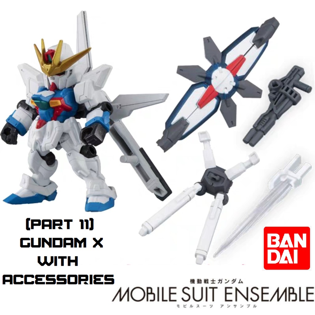 Bandai Mobile Suit Ensemble Part 11 重装 X 重奏 068 Gx 9900 Gundam X With Accessories Gundam Gashapon Capsule Toy Shopee Malaysia