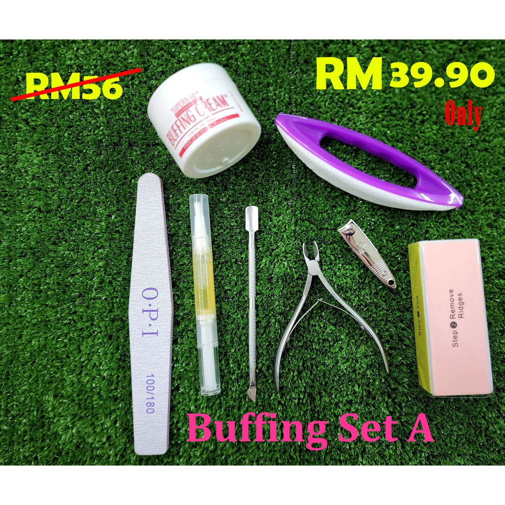 Nail Buffing Set Manicure Buffing Kit Shopee Malaysia