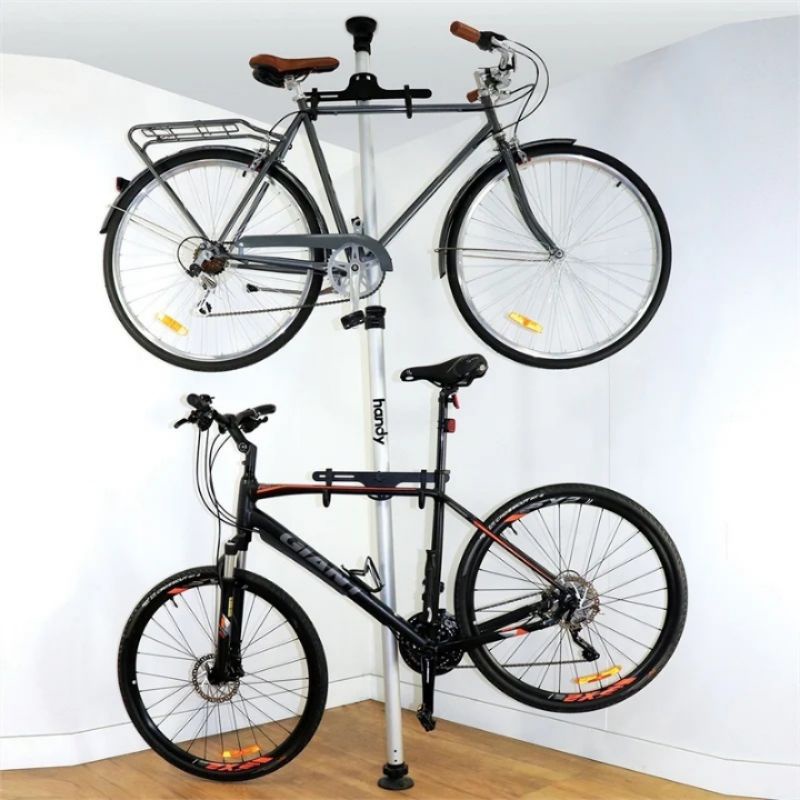 Bicycle Stand Bike Hanging 4Meter Vertical Bicycle Storage 2 Layer Pole