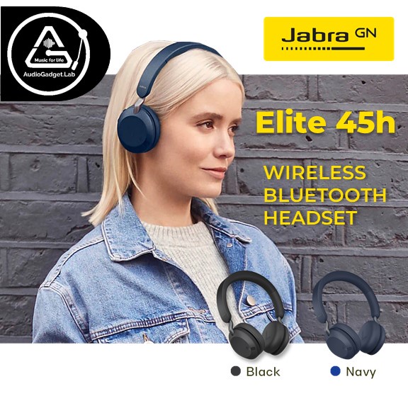 Jabra Elite 45H Wireless Bluetooth Headset Over Ear Bluetooth Headphones Shopee Malaysia