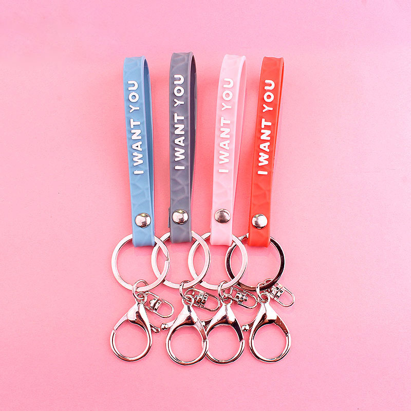 Creative PVC Silicone Geometric Faceted Car Bag Pendant Key Chain Cord Keychain Gift Giveaway