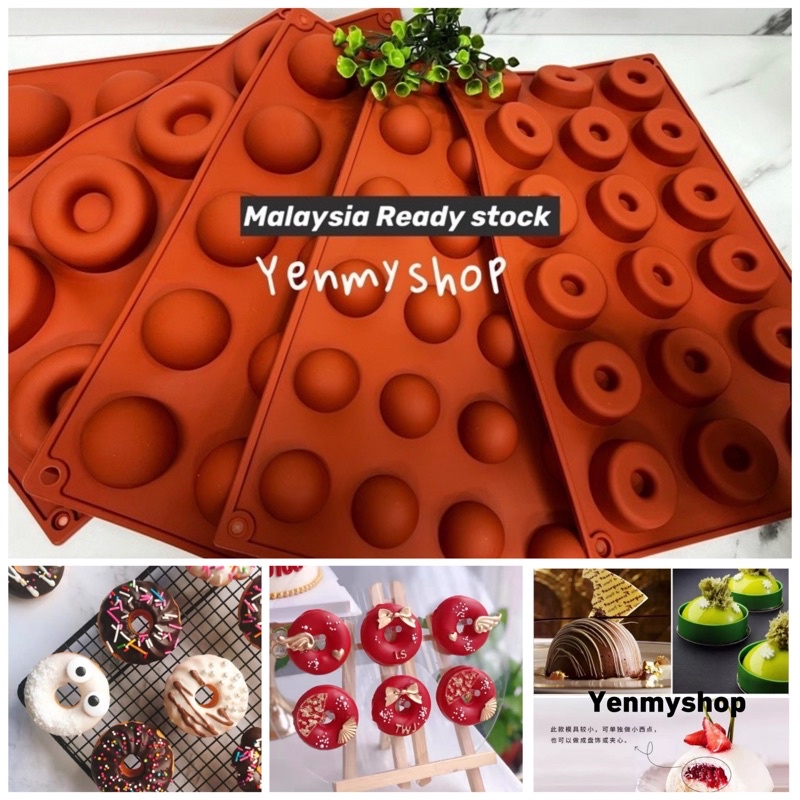 Silicone 6cavity /8cavity /18cavity Silicone Donut mould / Acuan donat/Hari raya donut mould/Hari raya mould/硅胶甜甜圈模具