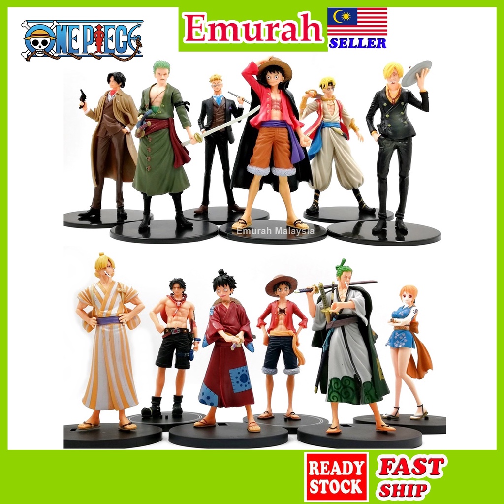 Anime ONE PIECE Figure 18cm Monkey D Luffy Zoro Sanji Nami Robin Usopp Gear 4 5 NIKA Sofa Action Figurines Manga