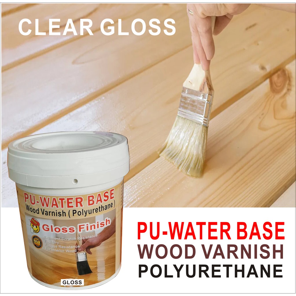 CLEAR GLOSS ( 1L 303 GLOSS ) PU - WATER BASED WOOD VARNISH POLYURETHANE ...