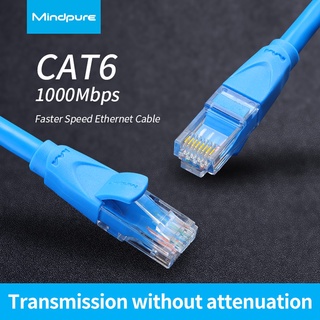 Mindpure Cat6 Ethernet Cable High Speed Gigabit RJ45 CAT6 Internet Network LAN Patch Cord  1m/1.5m/2m/3m/5m/10m