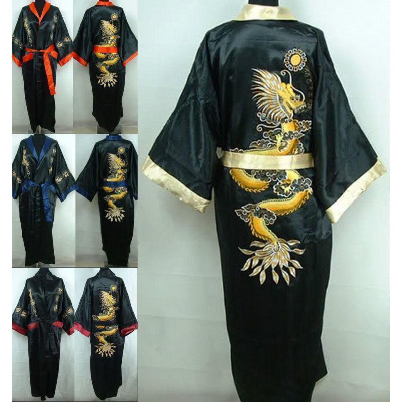 mens silk kimono dressing gown