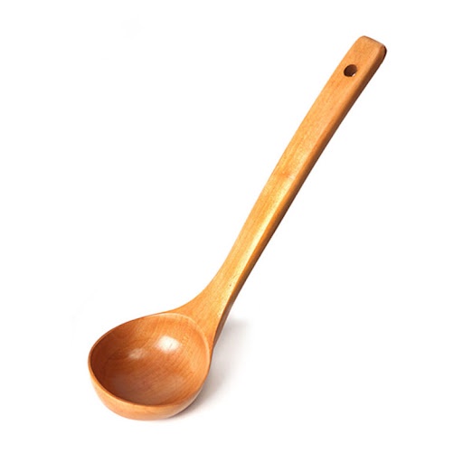 28cm Japanese Wooden Cooking Soup Serving Ladle Spoon/实木汤勺