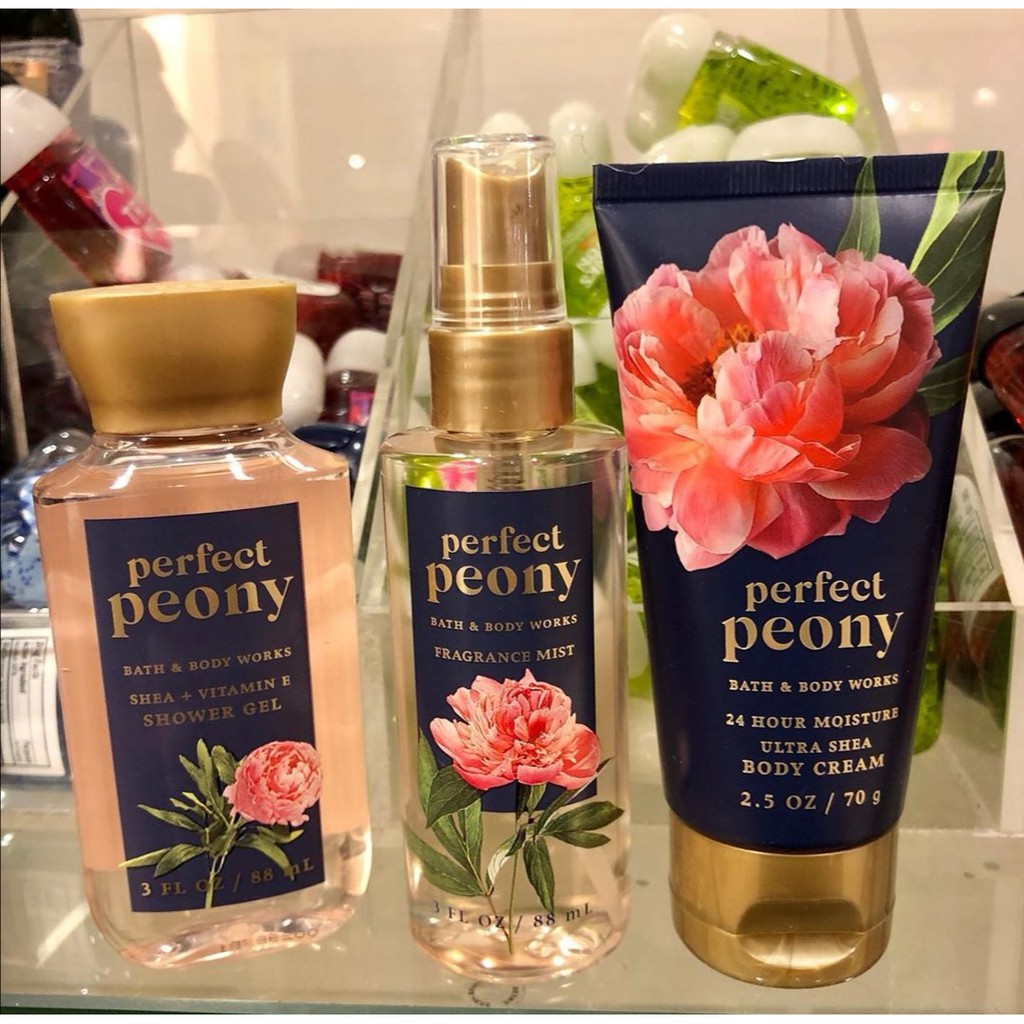 NEW Bath and Body Works Perfect Peony Travel Size Shopee Malaysia