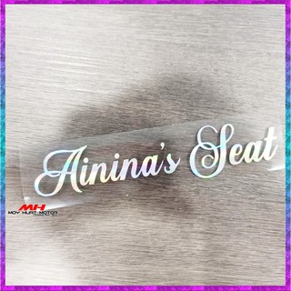 Buy Custom Cutting Sticker Nama Seat Wife Tunang Gf Sticker Name Wife Fiance Girlfriend Seetracker Malaysia