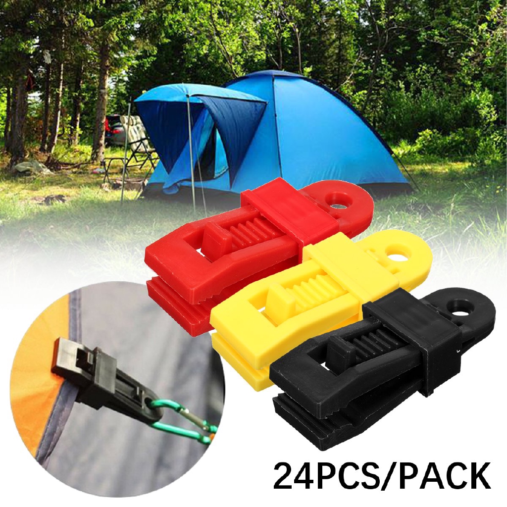 Tent Tarp Tarpaulin Clip Clamp Buckle Camping Hiking Tool Heavy Duty Reusable UK