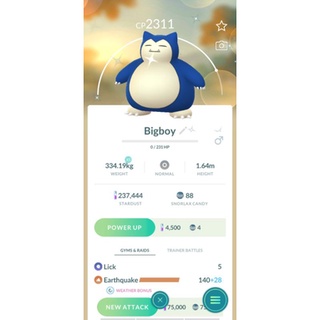 Pokemon Go High Cp Shiny Snorlax Trade Shopee Malaysia