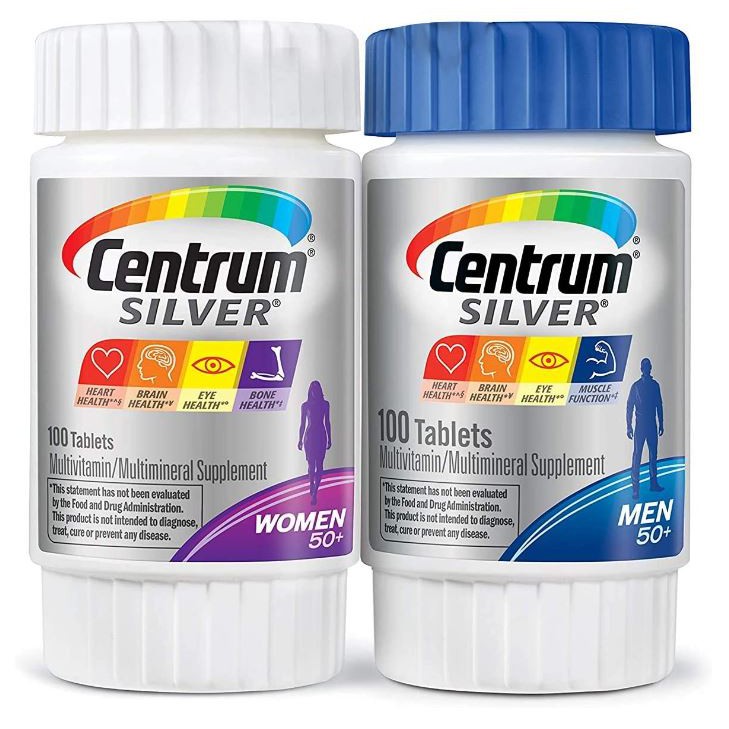 Centrum Silver Multivitamins For Men And Multivitamins For Women