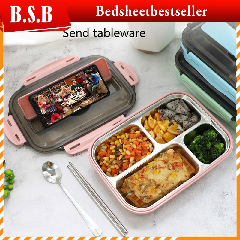 B.S.B Box Lunch Box 304 Stainless Steel Insulated Lunch Box Portable