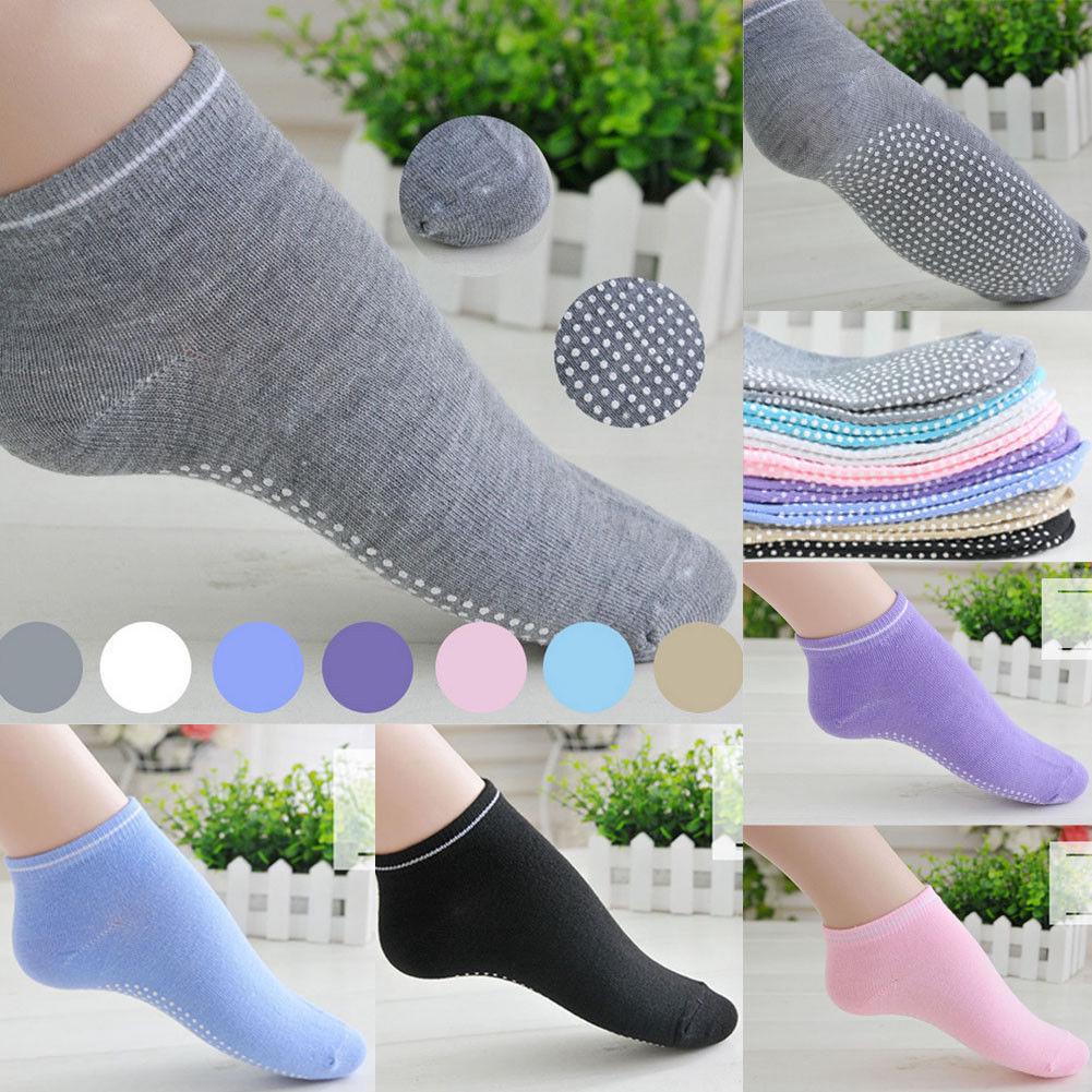 Cotton Soft Yoga Socks Non Slip Pilates Massage Sock Grip Exercise Sports CF 