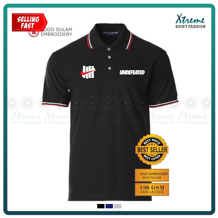 GN POLO T-Shirt Sulam Niki Crossover Undefeated Japan Popular Baju ...