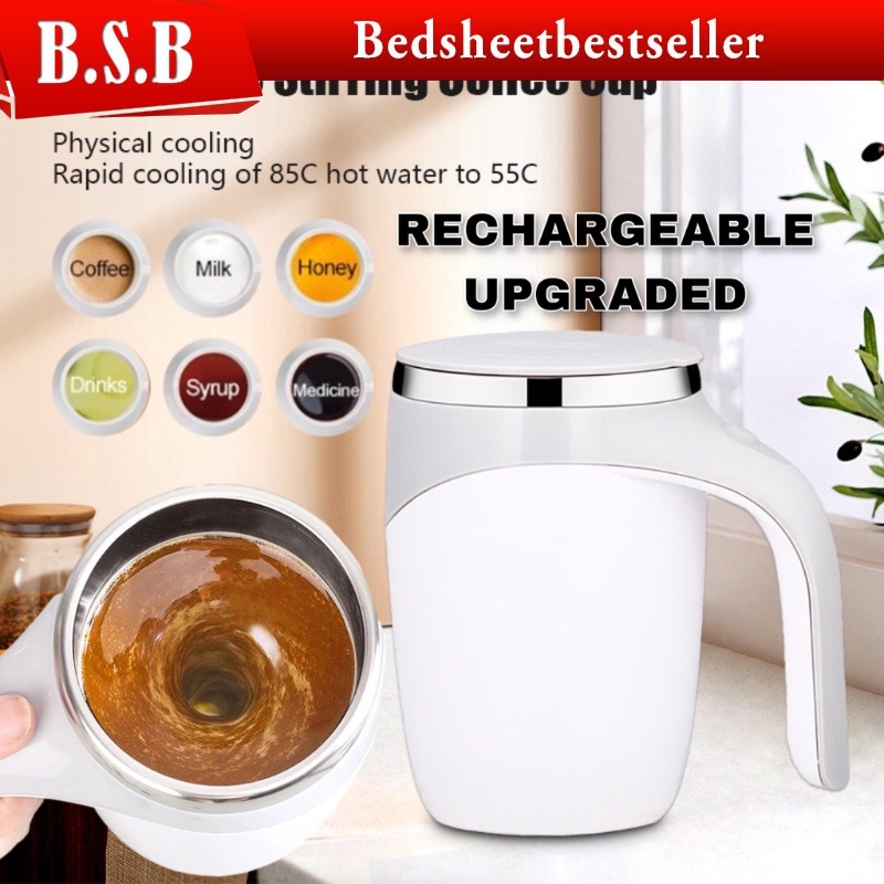 B.S.B Upgraded Rechargeable Auto Stirring Mug Upgrade Self Stir Coffee ...