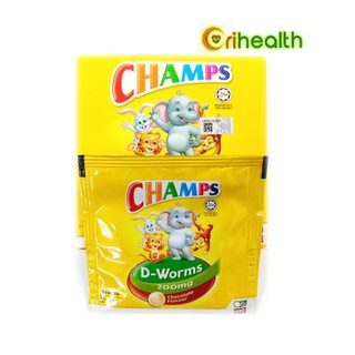 Champs D-Warms Chocolate Chewable Tablets 2's (Ubat Cacing 