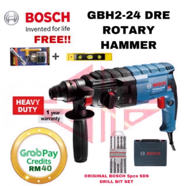 Bosch Gbh 2 24 Dre Original Rotary Hammer 790w With Original Drill