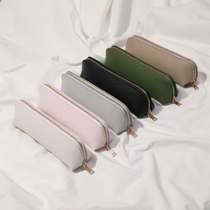[PENCIL CASE M ] Soft Colour Medium Bag Premium PU Leather for