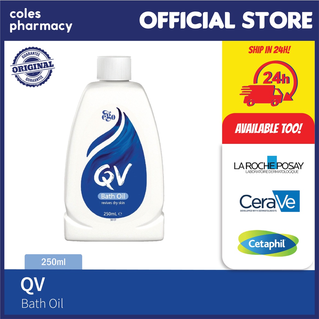 QV Bath Oil 250ml Nongreasy & Natural Moisturizer Suitable for Dry