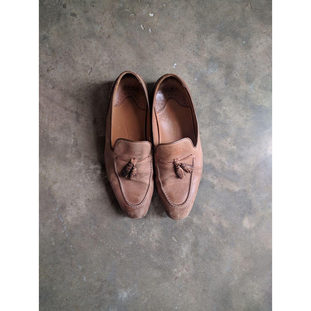 zara tassel loafers