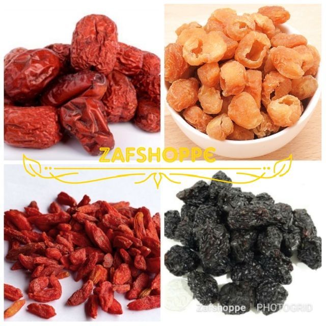 4in1 Milkbooster Longan Kering Kurma Merah Tiada Biji Kurma Hitam Goji Shopee Malaysia